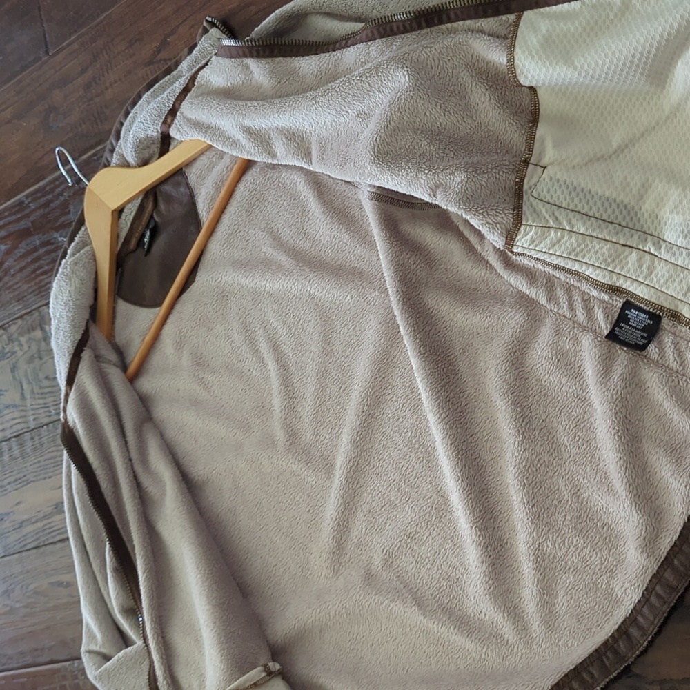 KUHL I Advokat Stone Tan & Brown Full Zipper Front Minky Fleece Jacket, L - Picture 12 of 16